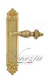 Дверная ручка Venezia на планке PL96 мод. Lucrecia (полир. латунь) проходная