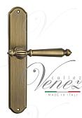 Дверная ручка Venezia на планке PL02 мод. Pellestrina (мат. бронза) проходная